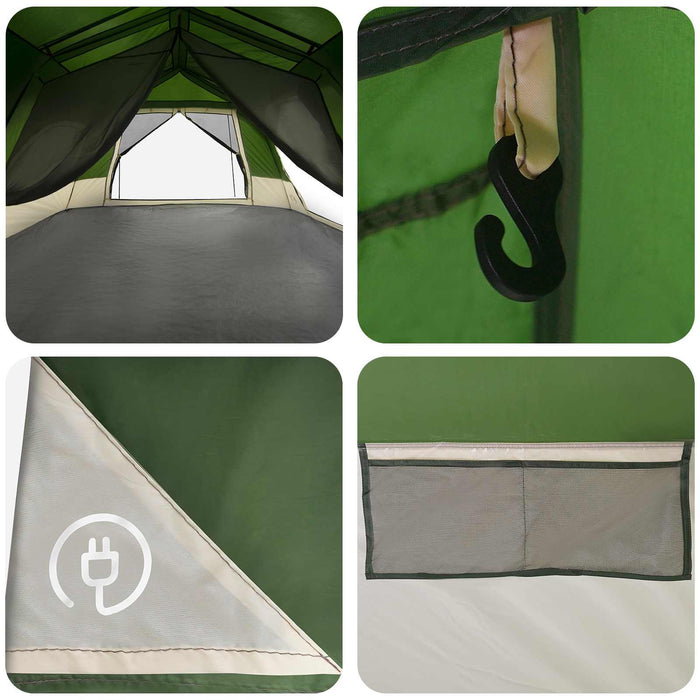 Cort Instant Verde 10 persoane Poliester 185T cu acoperire PU WALTI