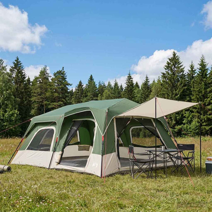 Cort Instant Verde 10 persoane Poliester 185T cu acoperire PU WALTI