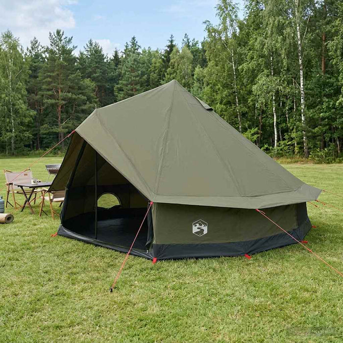 Cort de Familie Verde Army 10 persoane Bumbac sintetic WALTI