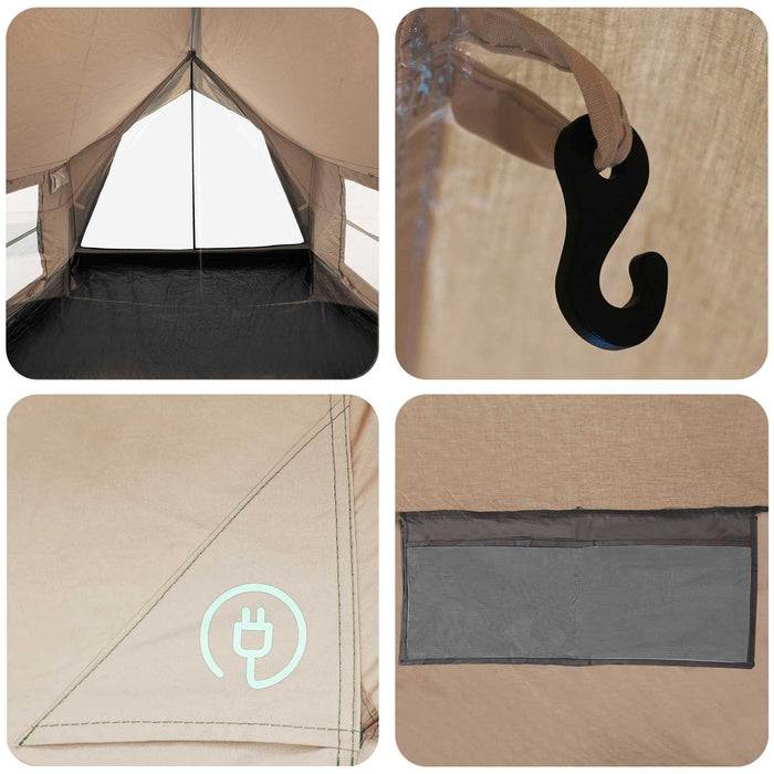 Tent Cabină Crem 340 x 246 x 210 cm Bumbac sintetic WALTI