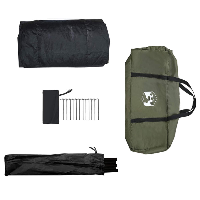 Tent Cabină Verde Army 340 x 246 x 210 cm Bumbac sintetic WALTI