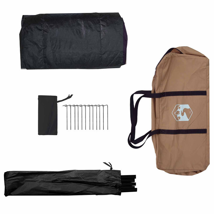 Tent Cabină Maro 340 x 246 x 210 cm Bumbac sintetic WALTI