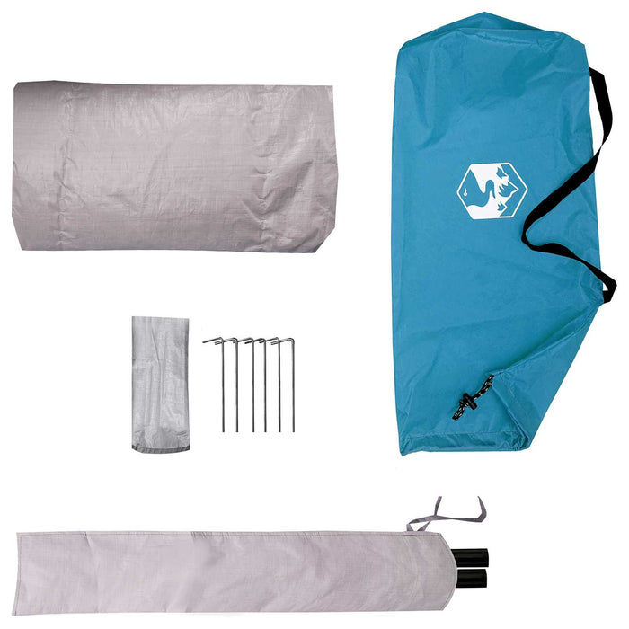 Cort de backpacking albastru 2 persoane WALTI