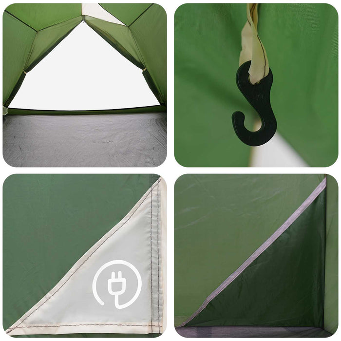 Cort tunel Verde 4 persoane Poliester 185T cu acoperire PU WALTI