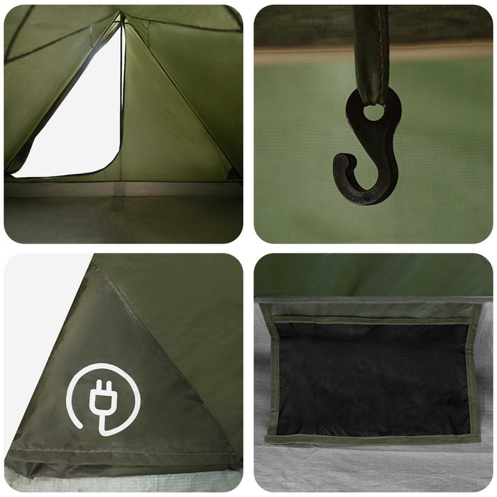 Cort de backpacking Verde măsliniu 4 persoane WALTI