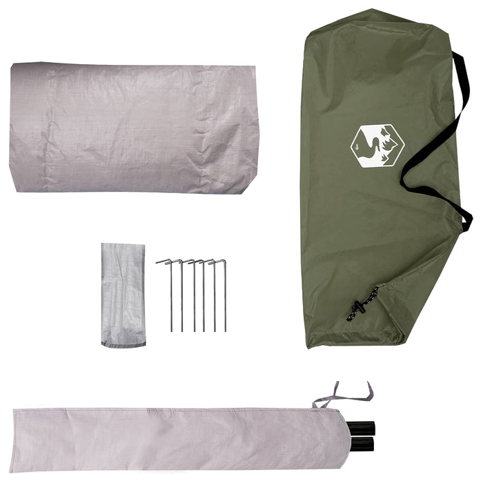 Cort de backpacking Verde măsliniu 2 persoane - WALTI WALTI