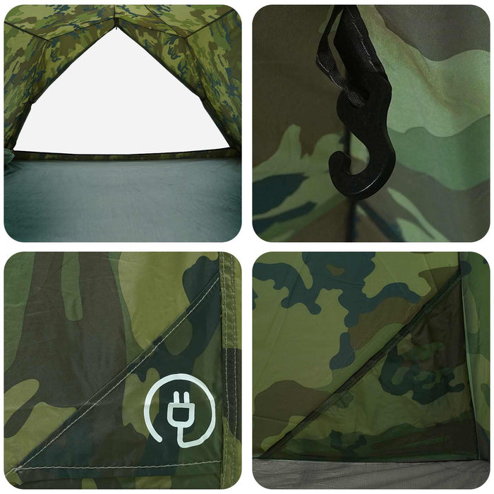 Cort tunel Camuflaj 4 persoane Poliester 185T cu acoperire PU WALTI