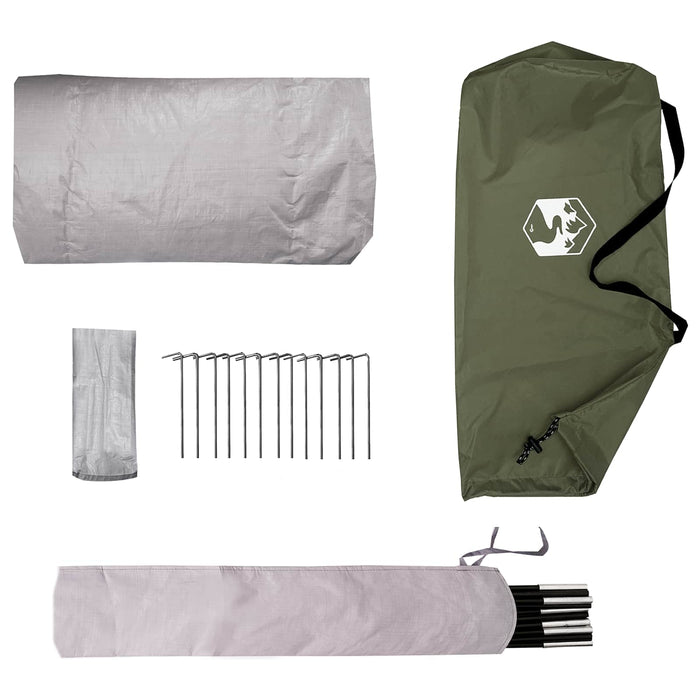 Cort de backpacking Verde măsliniu 4 persoane WALTI