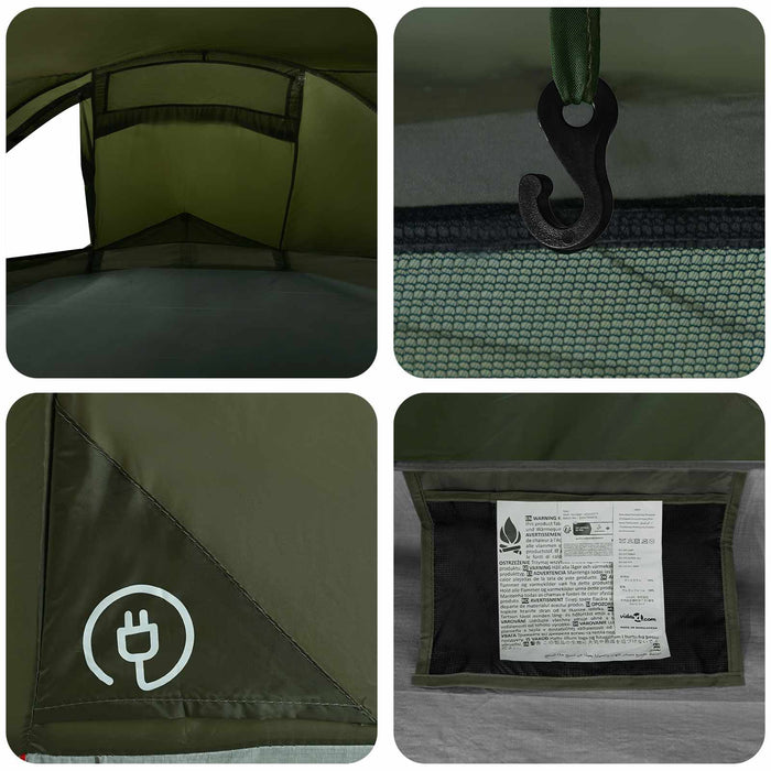 Cort de backpacking Verde măsliniu 4 persoane WALTI