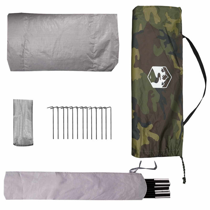 Cort de backpacking Camuflaj 4 persoane WALTI