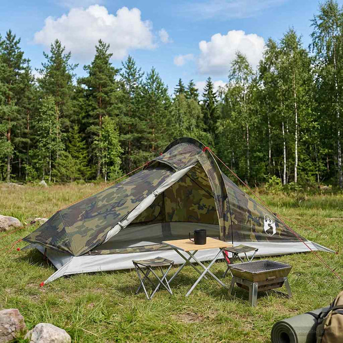 Cort de backpacking Camuflaj 4 persoane WALTI