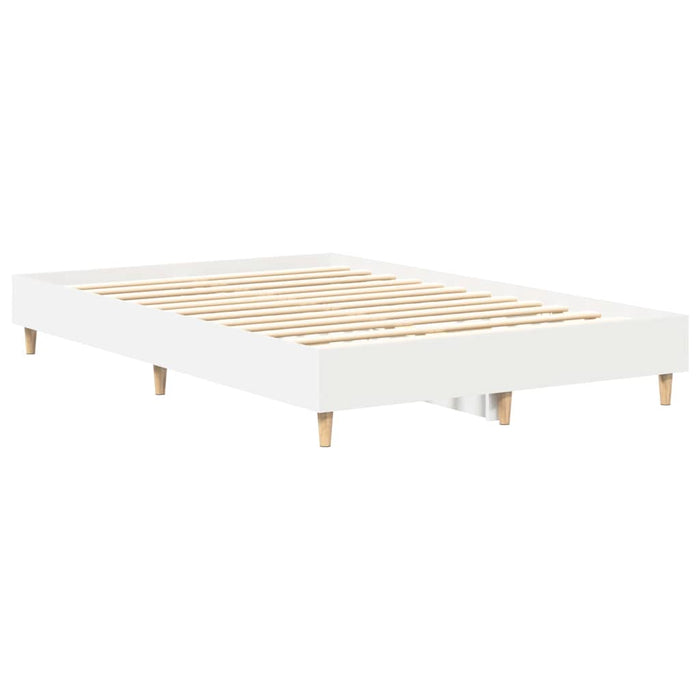 Cadru de pat Alb 137 x 190 cm Lemn compozit - WALTI WALTI