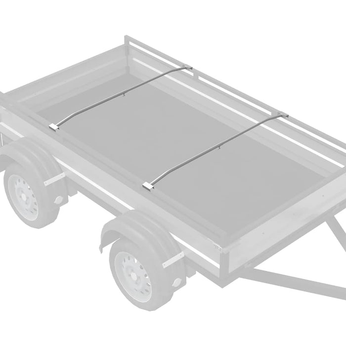 Brățară de prelată pentru remorci 2 pcs Argintiu 130-210 cm WALTI