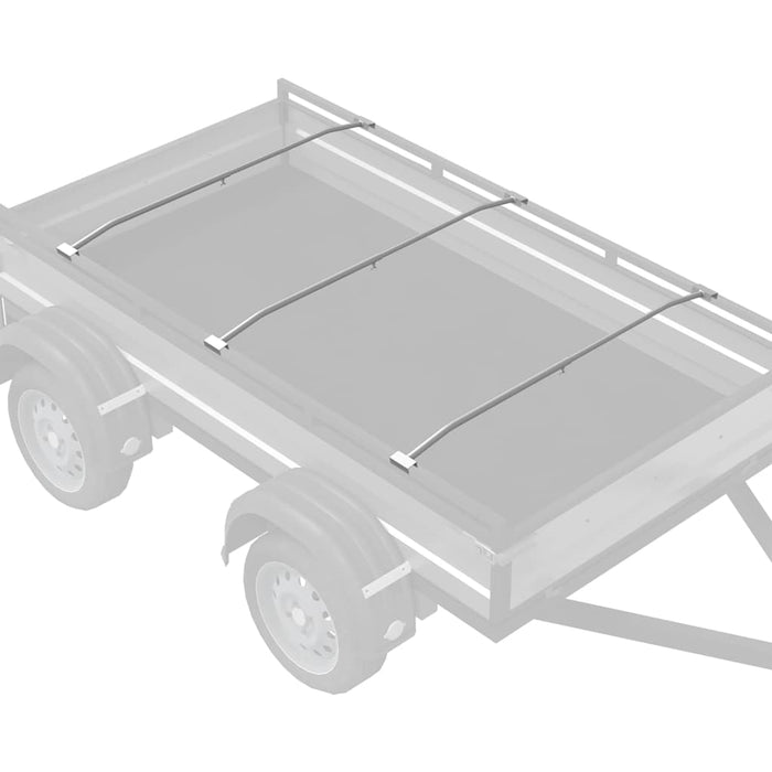 Brățară de prelată pentru remorci 3 pcs Argintiu 130-210 cm WALTI