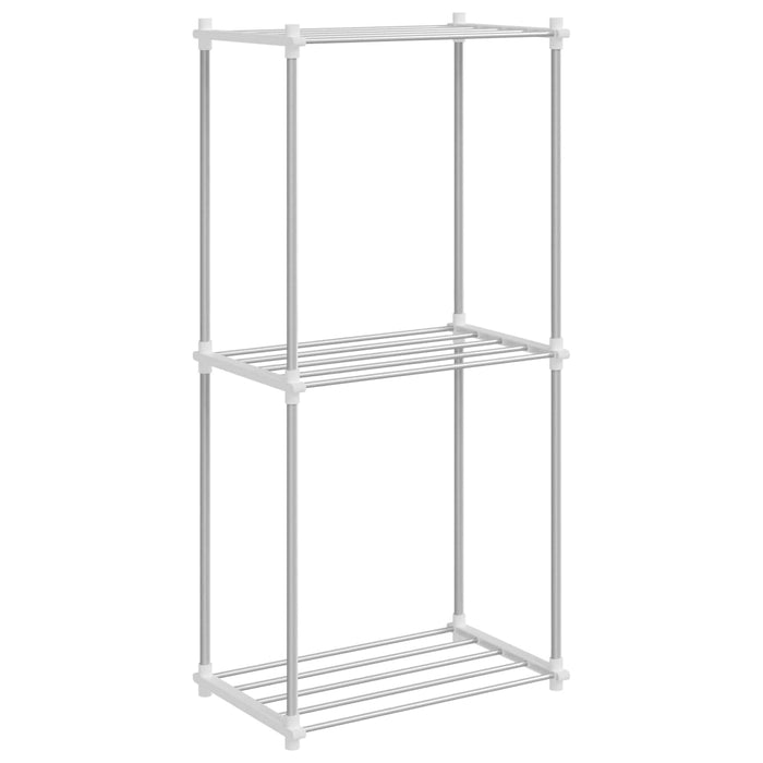 Raft tubular cu depozitare Alb 42,5 x 27 x 91,5 cm Aluminiu - WALTI WALTI