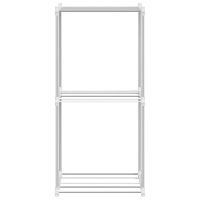 Raft tubular cu depozitare Alb 42,5 x 27 x 91,5 cm Aluminiu - WALTI WALTI