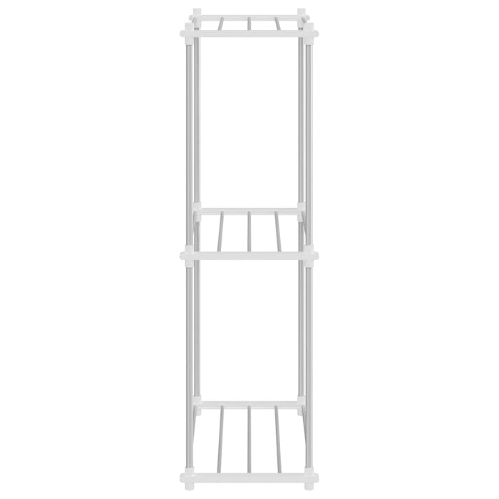 Raft tubular cu depozitare Alb 42,5 x 27 x 91,5 cm Aluminiu - WALTI WALTI
