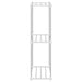 Raft tubular cu depozitare Alb 42,5 x 27 x 91,5 cm Aluminiu - WALTI WALTI