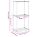 Raft tubular cu depozitare Alb 42,5 x 27 x 91,5 cm Aluminiu - WALTI WALTI