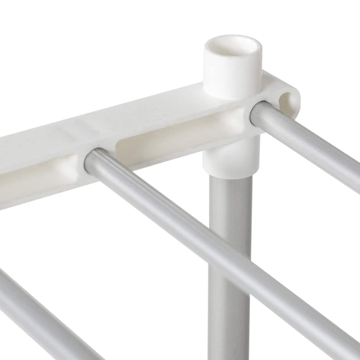 Raft tubular cu depozitare Alb 86 x 27 x 90 cm Aluminiu - WALTI WALTI