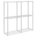 Raft tubular cu depozitare Alb 86 x 27 x 90 cm Aluminiu - WALTI WALTI