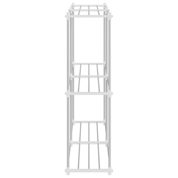 Raft tubular cu depozitare Alb 86 x 27 x 90 cm Aluminiu - WALTI WALTI