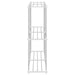 Raft tubular cu depozitare Alb 86 x 27 x 90 cm Aluminiu - WALTI WALTI