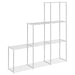 Raft tubular cu depozitare Alb 129 x 27 x 132 cm Aluminiu - WALTI WALTI