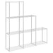 Raft tubular cu depozitare Alb 129 x 27 x 132 cm Aluminiu - WALTI WALTI