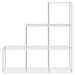 Raft tubular cu depozitare Alb 129 x 27 x 132 cm Aluminiu - WALTI WALTI