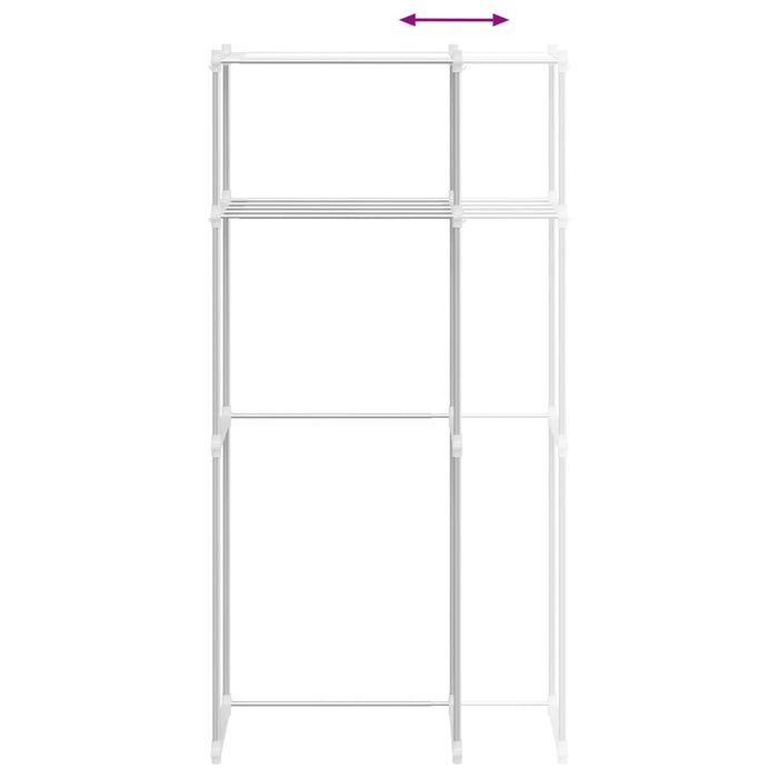 Raft pentru mașină de spălat Alb 70 x 27 x 136 cm Aluminiu - WALTI WALTI