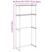 Raft pentru mașină de spălat Alb 70 x 27 x 136 cm Aluminiu - WALTI WALTI