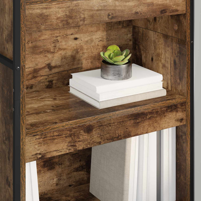 Dulap pentru cărți 2 pcs Stejar fumuriu 80 x 30 x 155 cm - WALTI WALTI