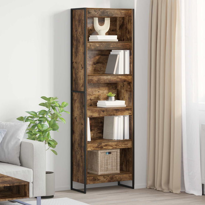 Dulap pentru cărți 2 pcs Stejar fumuriu 80 x 30 x 155 cm - WALTI WALTI