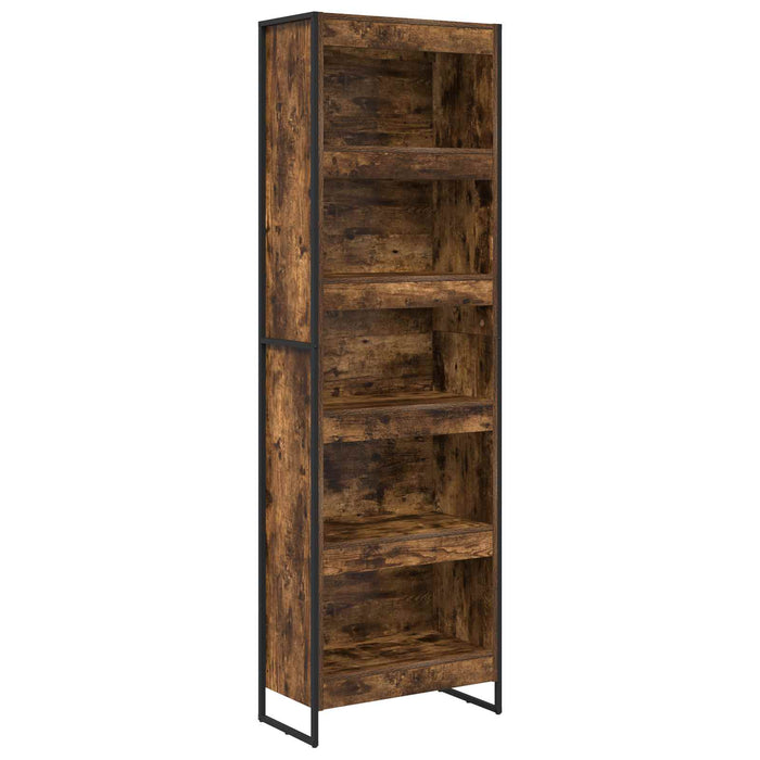 Dulap pentru cărți 2 pcs Stejar fumuriu 80 x 30 x 155 cm - WALTI WALTI