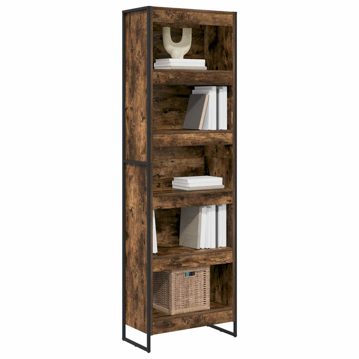 Dulap pentru cărți 2 pcs Stejar fumuriu 80 x 30 x 155 cm - WALTI WALTI