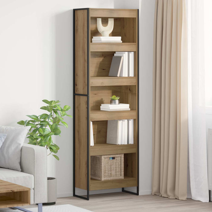 Dulap pentru cărți 2 pcs Stejar artizanal 80 x 30 x 155 cm - WALTI WALTI