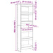 Dulap pentru cărți 2 pcs Stejar artizanal 80 x 30 x 155 cm - WALTI WALTI