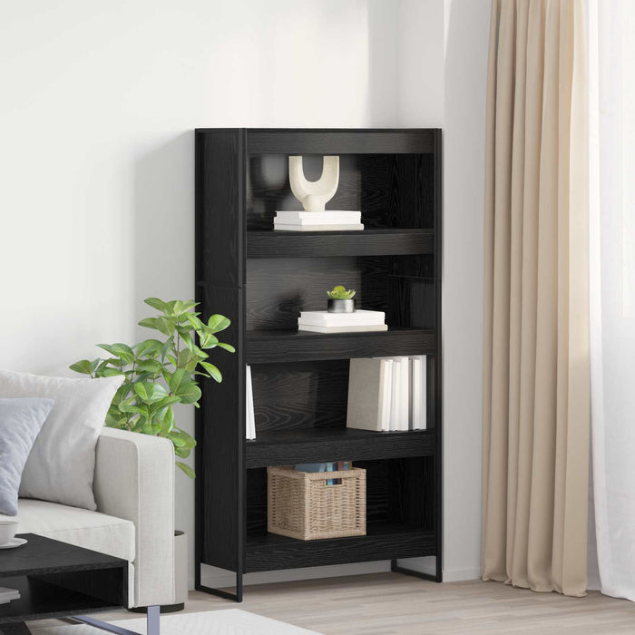 Dulap pentru cărți 2 pcs Stejar Negru 80 x 30 x 155 cm - WALTI WALTI