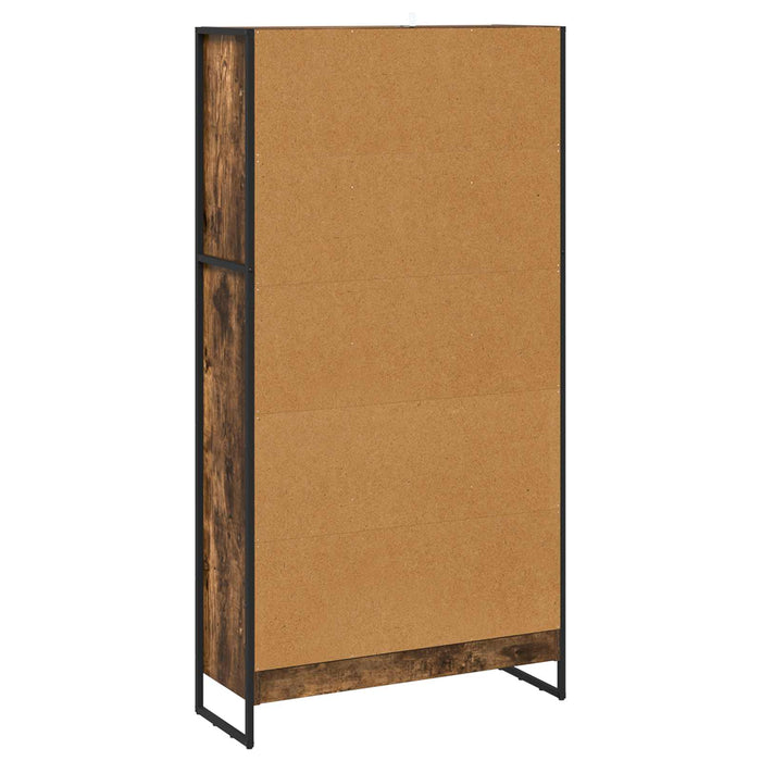 Dulap pentru cărți 2 pcs Stejar fumuriu 80 x 30 x 155 cm - WALTI WALTI