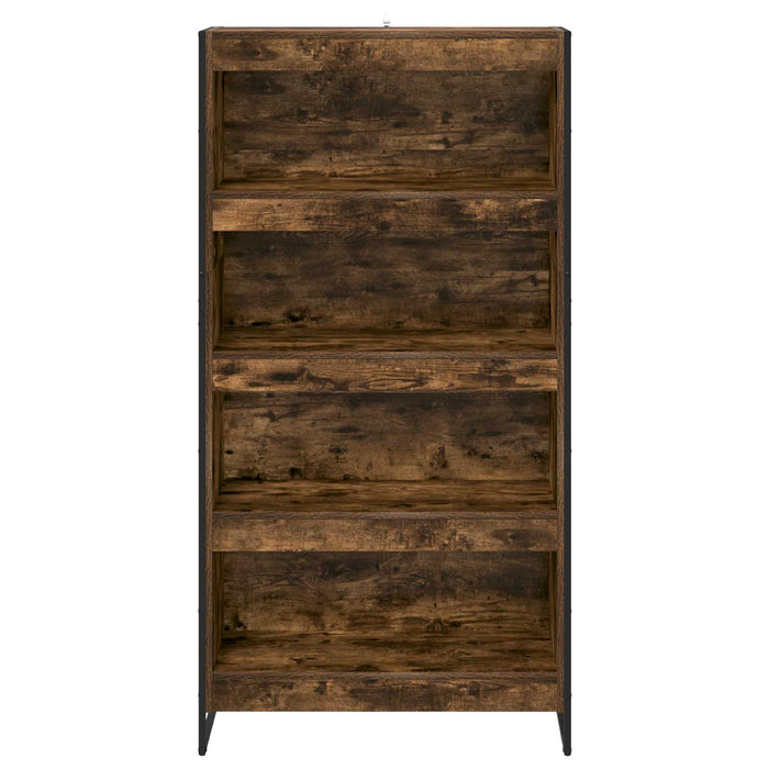 Dulap pentru cărți 2 pcs Stejar fumuriu 80 x 30 x 155 cm - WALTI WALTI