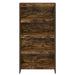 Dulap pentru cărți 2 pcs Stejar fumuriu 80 x 30 x 155 cm - WALTI WALTI