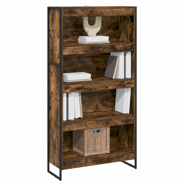 Dulap pentru cărți 2 pcs Stejar fumuriu 80 x 30 x 155 cm - WALTI WALTI