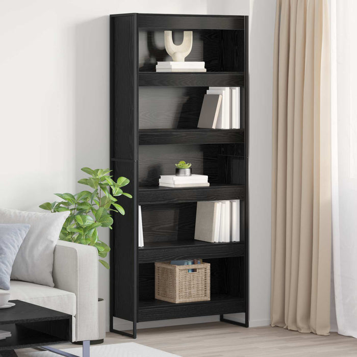 Dulap pentru cărți 2 pcs Stejar Negru 80 x 30 x 155 cm - WALTI WALTI