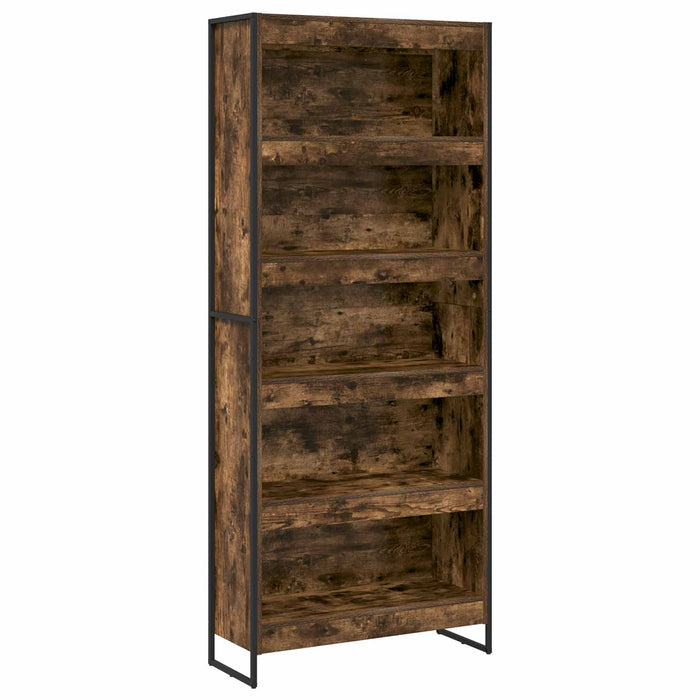 Dulap pentru cărți 2 pcs Stejar fumuriu 80 x 30 x 155 cm - WALTI WALTI