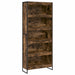Dulap pentru cărți 2 pcs Stejar fumuriu 80 x 30 x 155 cm - WALTI WALTI