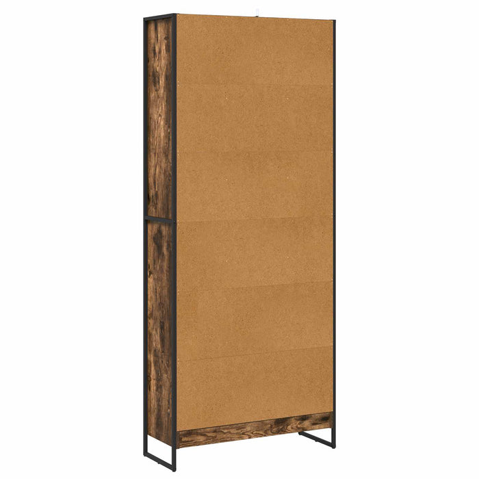 Dulap pentru cărți 2 pcs Stejar fumuriu 80 x 30 x 155 cm - WALTI WALTI