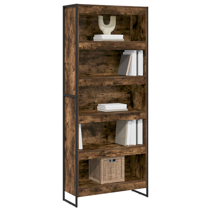 Dulap pentru cărți 2 pcs Stejar fumuriu 80 x 30 x 155 cm - WALTI WALTI