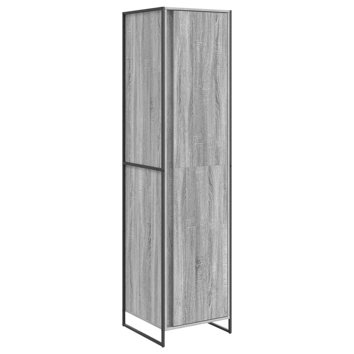Dressing cu ușă 2 pcs Gri Sonoma 50 x 50 x 200 cm Lemn compozit - WALTI WALTI