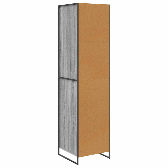 Dressing cu ușă 2 pcs Gri Sonoma 50 x 50 x 200 cm Lemn compozit - WALTI WALTI